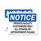 Signmission Private Facility Customers Only All Others OSHA Notice Sign, Plastic, 10in W x 7in L, 2PK OS-2PACK-NS-P-710-L-17813 - alternate 1
